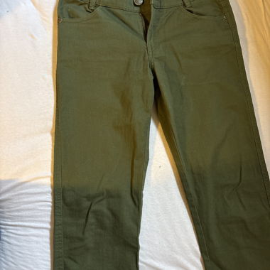 Kakifarbene Casual-Hose