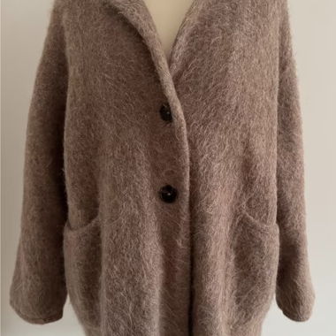 Zara light alpaca wool coat