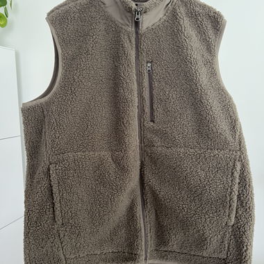 Gilet polaire sans manches brun