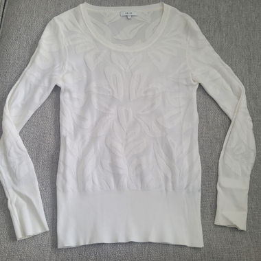 Maglione in maglia bianco Reiss