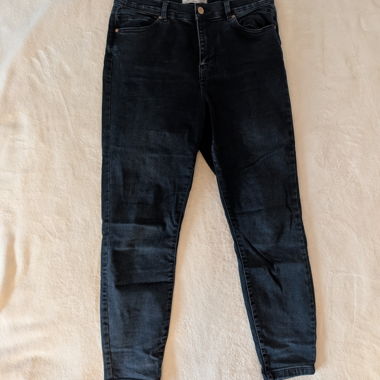 Dunkelblaue / Navy Skinny-Jeans, High Rise