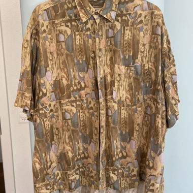 Camicia di seta a fantasia