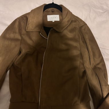 VILA camel faux-suede jacket M