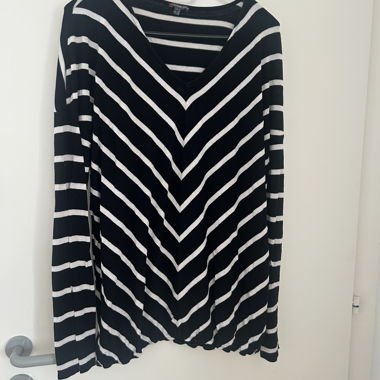 Black and White Striped Sweater