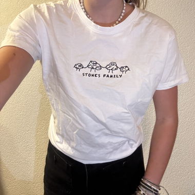 T-shirt Stones Family blanc