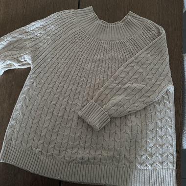 Pull en maille beige