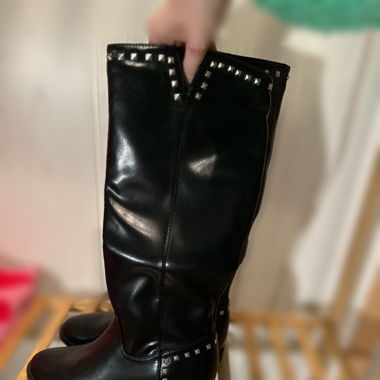 Faux leather boots
