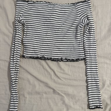 Gestreiftes langarmshirt