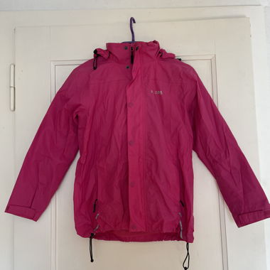 Giacca impermeabile rosa fucsia