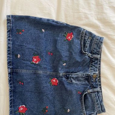 Denim mini Jupe
