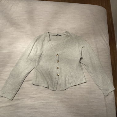 Cardigan ZARA grigio con bottoni
