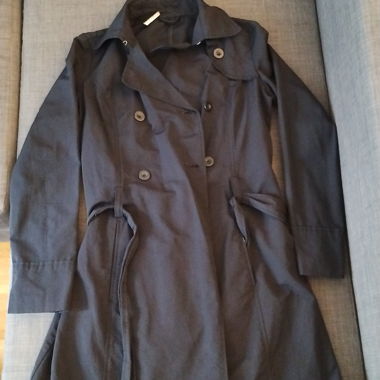 Trench-coat bleu foncé
