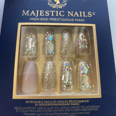 glue-on fingernails Gold (Kiss)