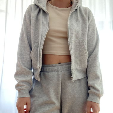 Felpa corta con zip - Weekday