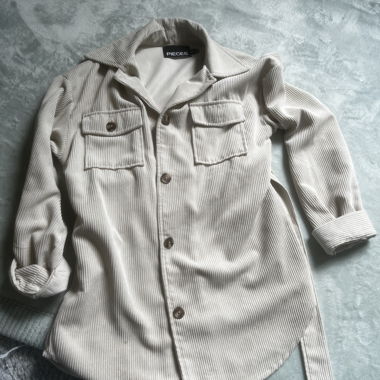 Giacca Camicia in Velluto a Coste PIECES