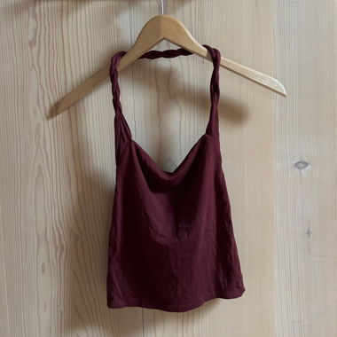 ASOS Design Bordeaux Halter Top
