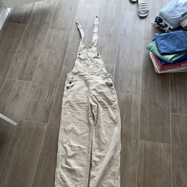 Salopette in corda beige XS