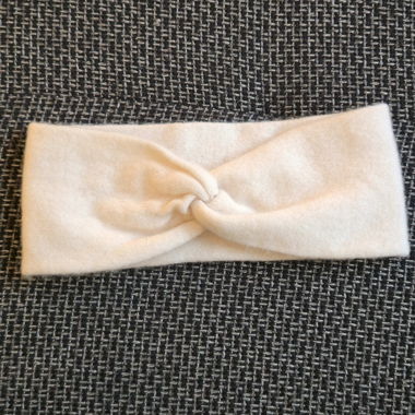 Bandeau en cachemire blanc