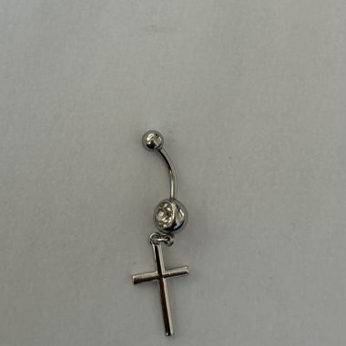 Bauchnabelpiercing schlichtes Kreuz