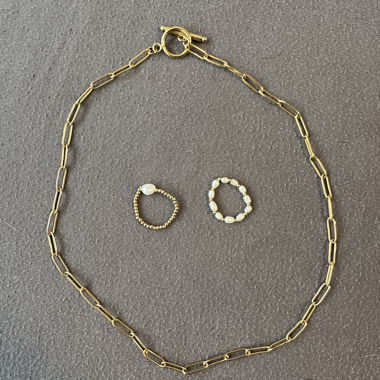 Gold-Colored Waterproof Jewelry Mix