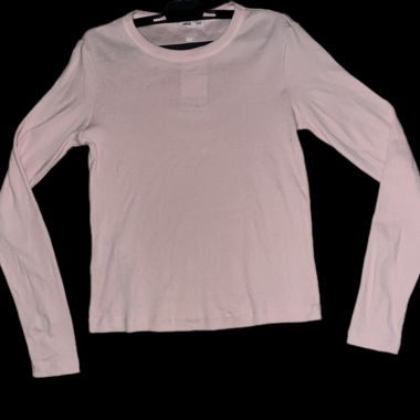 Maglia maniche lunghe rosa chiaro