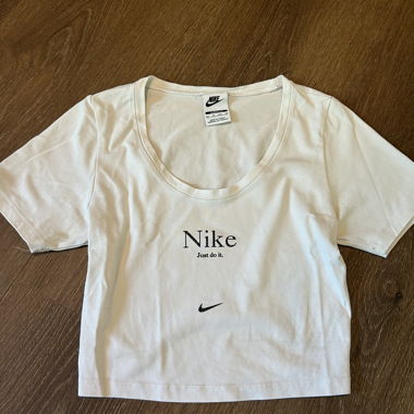 Nike white crop T-shirt