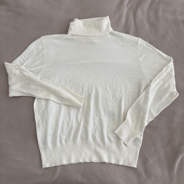 Weisser Rollkragen Grösse XL