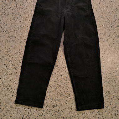 Pantaloni baggy in velluto a coste neri da uomo
