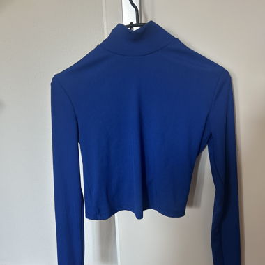 Blue Cropped Turtleneck
