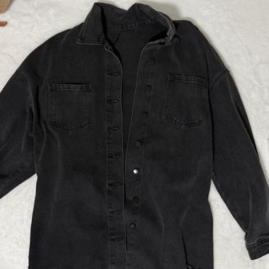 Giacca di jeans grigia