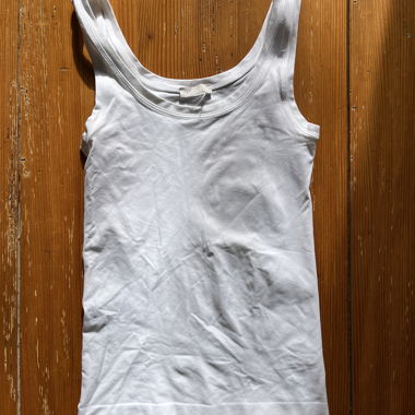 Débardeur blanc en coton