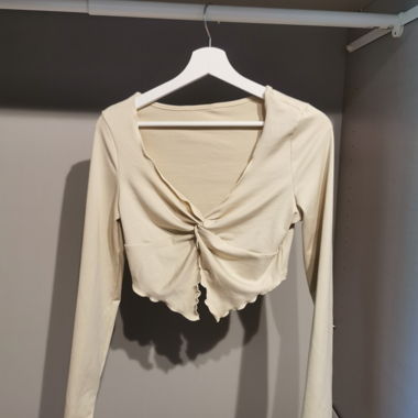 Beige SHEIN Crop Top