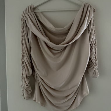 Beige Draped Top
