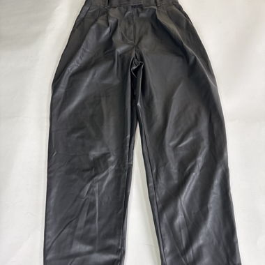 Black Faux Leather Trousers