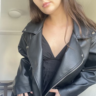 Veste en Similicuir Noire