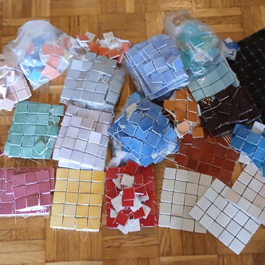 MosaÏque de carreaux en émaux de Briare