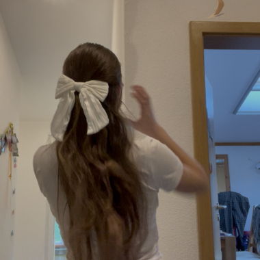 Fiocco per capelli bianco