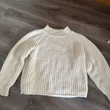 Pull en maille beige
