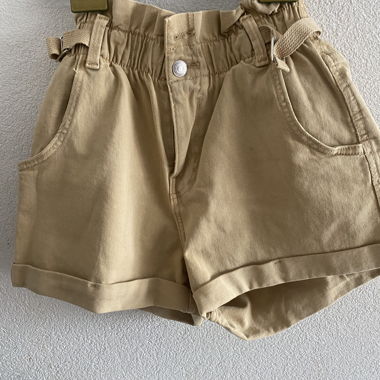 Beige Bershka-Shorts aus Baumwolle