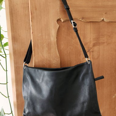 Sac en cuir noir Rossi