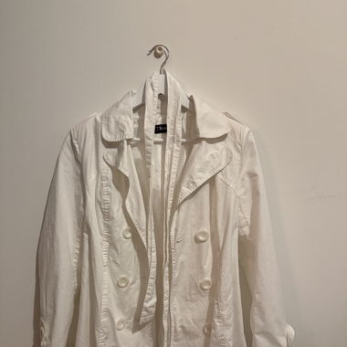Kurze Trenchcoat weiss 
