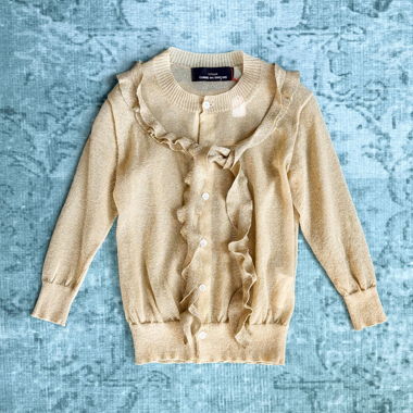 Cardigan metallic con balze in maglia Comme des Garcons Tricot