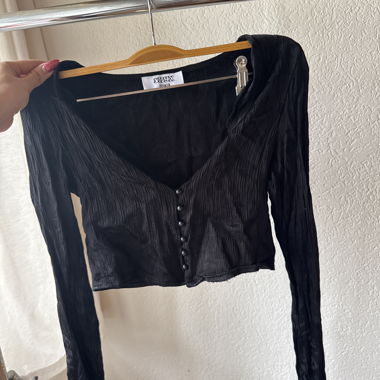 Top giacca a maniche lunghe nero
