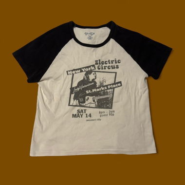 T-shirt baby grafico vintage ispirato nero e bianco