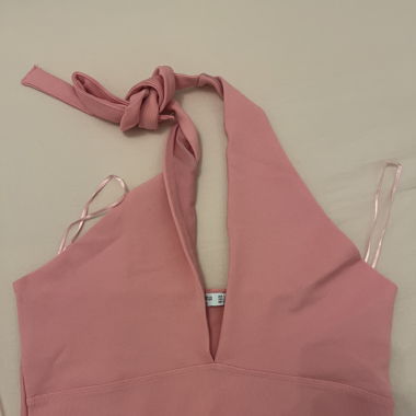 Stradivarius Top Rosa mit Binde-Detail