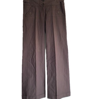 Brown low waist straight-leg trousers