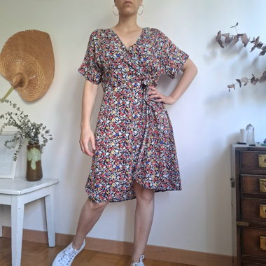 Floral wrap dress