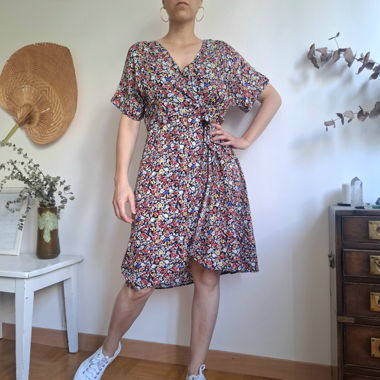 Floral wrap dress
