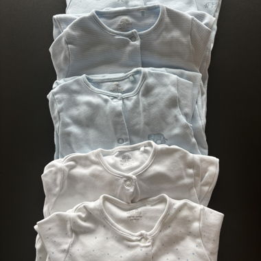 Set 6 Next Baby Pyjamas 80 cm blau und weiss