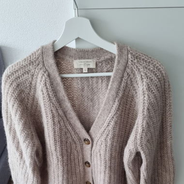 Sézane Basile Cardigan in light beige